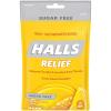 HALLS Relief Sugar Free Honey-Lemon Flavor Cough Drops, 1 Bag (25 Total Drops) view 1