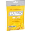 HALLS Relief Sugar Free Honey-Lemon Flavor Cough Drops, 1 Bag (25 Total Drops) view 3