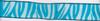 1 1/2" Flocked Zebra Ribbon - Blue - 2 Yards view 1