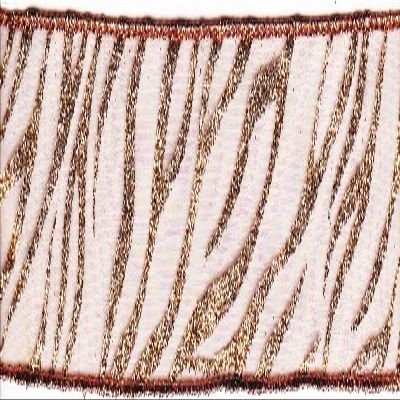 1 1/2" Glitter Zebra Ribbon - Copper - 5 1/2 Yards