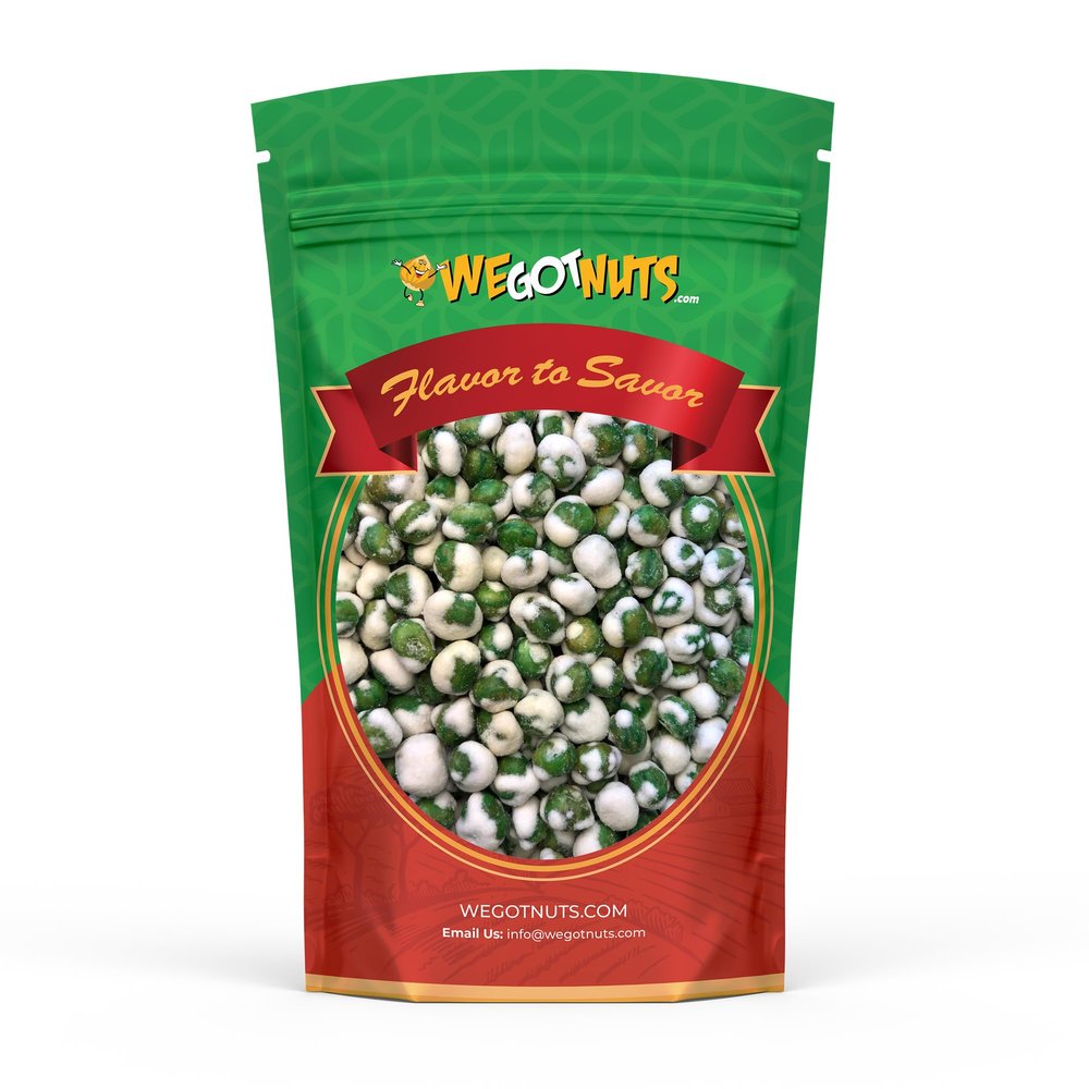 Green Wasabi Peas | 4 Pound Resealable Bag of Hot Wasabi Peas |Healthy and Fresh Pea Snacks | Kosher Friendly | Delicious Gourmet Dried Wasabi Green Peas| We Got Nuts.