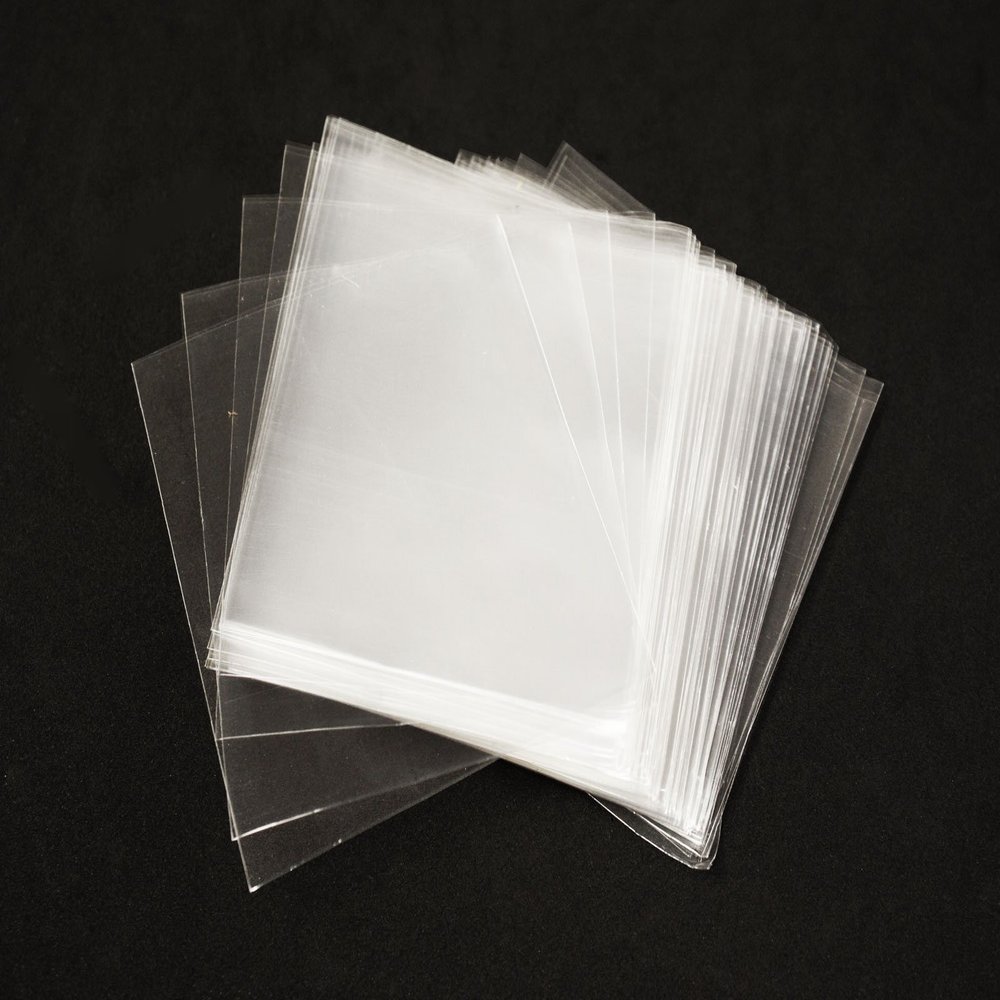 CalCastle Craft 100 Count Rectangular Clear Soft Cellophane Bags with Open Tops 3x3