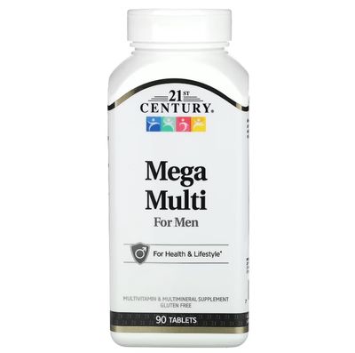 21st Century Mega Multi for Men, Multivitamin & Multimineral 90 Tablets
