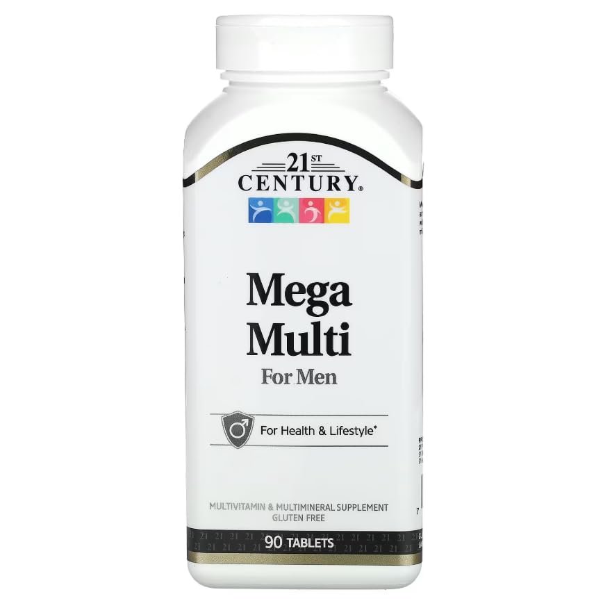 21st Century Mega Multi for Men, Multivitamin & Multimineral 90 Tablets