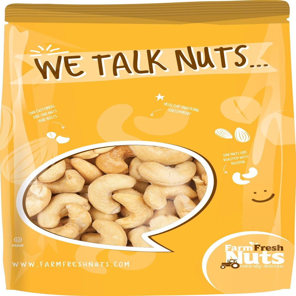 RAW CASHEWS - Premium Taste & Premium Freshness - Crunchy - Naturally Delicious - Healthy - Resealable Bag (5 LB)