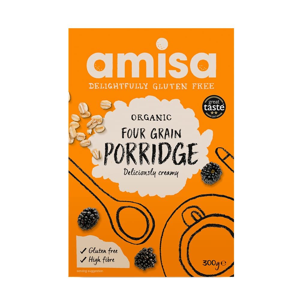 Amisa Organic - Gluten Free Four Grain Porridge - 300g (Pack of 3)