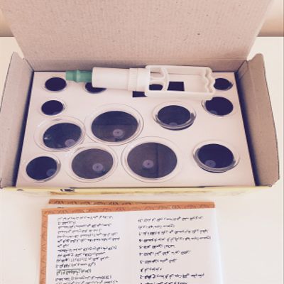 12 Cup Cupping Therapy Set for Dry & Wet Cupping Hijama Box Arabic Health Vacum