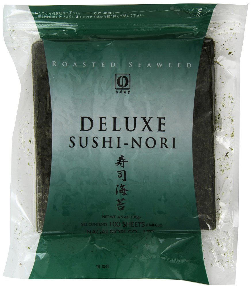 Nagai Deluxe Sushi Nori, Half Sheets, 100 Count
