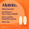 Motrin IB Liquid Gels with 200mg Ibuprofen per Caplet, Pain Reliever & Fever Reducer for Adults, Relief from Minor Arthritis Pain, Muscle Aches, Headache, Menstrual Cramps & Backache, 120 ct view 2