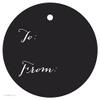 Andaz Press Circle Gift Tags, Whimsical Style, to/from, Black, 24-Pack view 2