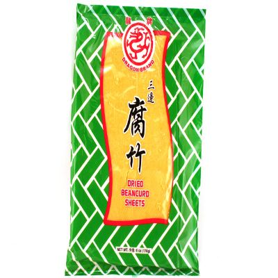 Dried Beancurd Sheets (Tofu Skin / Fu Zhu) - 6oz (Pack of 6) by Dragon Squama