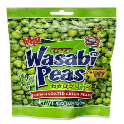 Hapi Hot Wasabi Peas 4.23 oz bag by HAPI