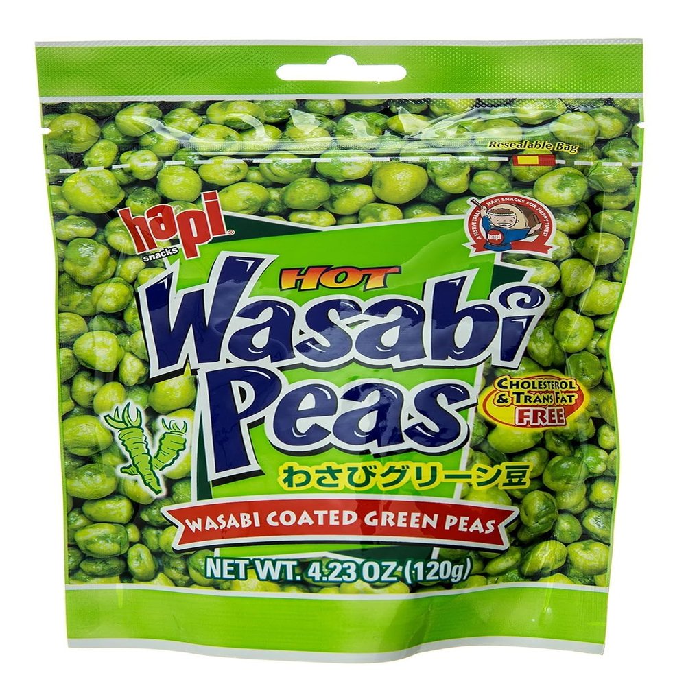 Hapi Hot Wasabi Peas 4.23 oz bag by HAPI