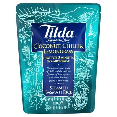 Tilda Steamed Basmati Rice Coconut, Chilli & Lemongrass (250g)