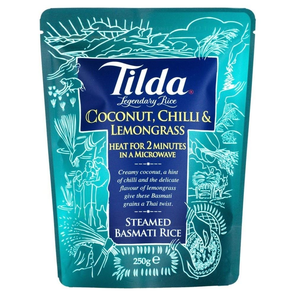 Tilda Steamed Basmati Rice Coconut, Chilli & Lemongrass (250g)