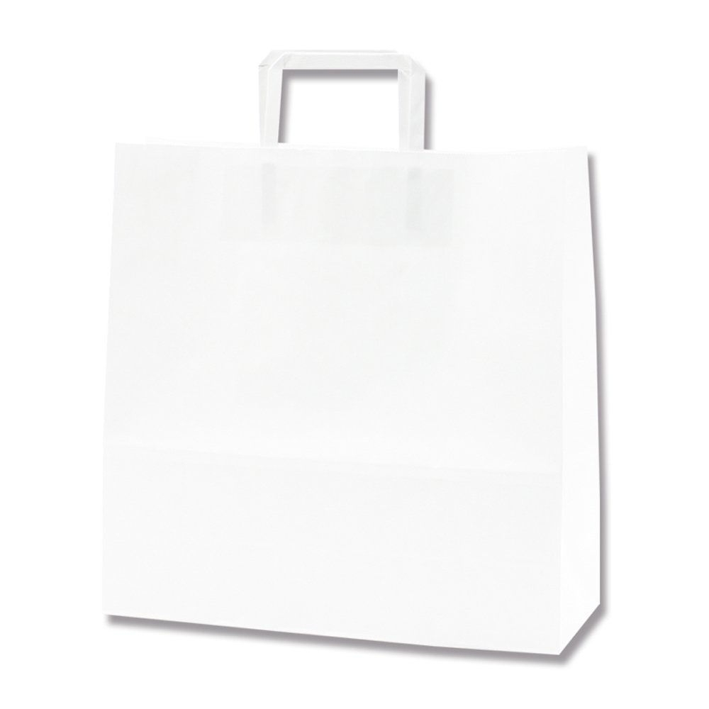 (Shimojima) Heiko H25CB Handbag, Paper Bag, Flat Handles, 3 Years, Shiro, 12.6 x 4.5 x 12.6 inches (32 x 11.5 x 32 cm), 50 Sheets
