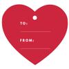 Andaz Press Heart Gift Tags, Modern Style, to/from, Red, 30-Pack view 1