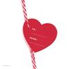 Andaz Press Heart Gift Tags, Modern Style, to/from, Red, 30-Pack view 2