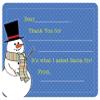 Script and Scribble Mr. Snowman Fill-in Thank You Note Cards for Kids, 5.5" X 4.25" Notecards with White Envelopes view 1