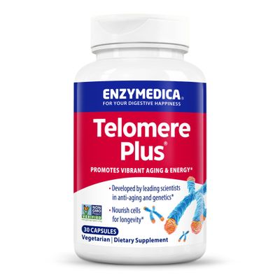 Enzymedica, Telomere Plus, Enzyme Support for Cellular Health, 30 Capsules