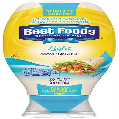 Best Foods Mayonnaise, Light Squeeze, 20 Ounce (Pack of 12)