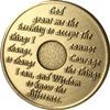 1 Year AA Medallion Black Gold Plated Anniversary Chip view 2