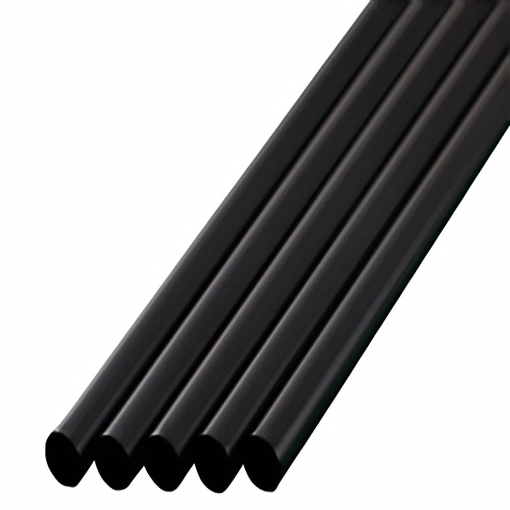 Shibase Industries 504 Straws for Juice, Straight, 0.2 x 8.3 inches (6 x 21 cm), No Packaging, 500 Pieces, Black, Made in Japan