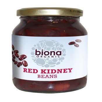 Biona Organic Kidney Beans - in Glass jars 350g-2 Pack