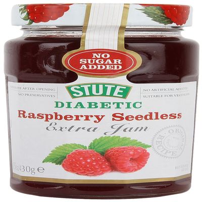 (2 Pack) - Stute - Diabetic Raspberry Seedles Jam | 430g | 2 PACK BUNDLE