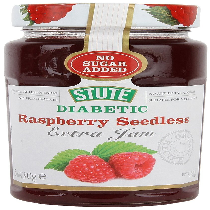 (2 Pack) - Stute - Diabetic Raspberry Seedles Jam | 430g | 2 PACK BUNDLE