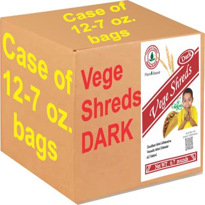 Vege Shreds Dark, Veggie Shreds, Veggie Meat(case of 12 - 7 ounce packages)