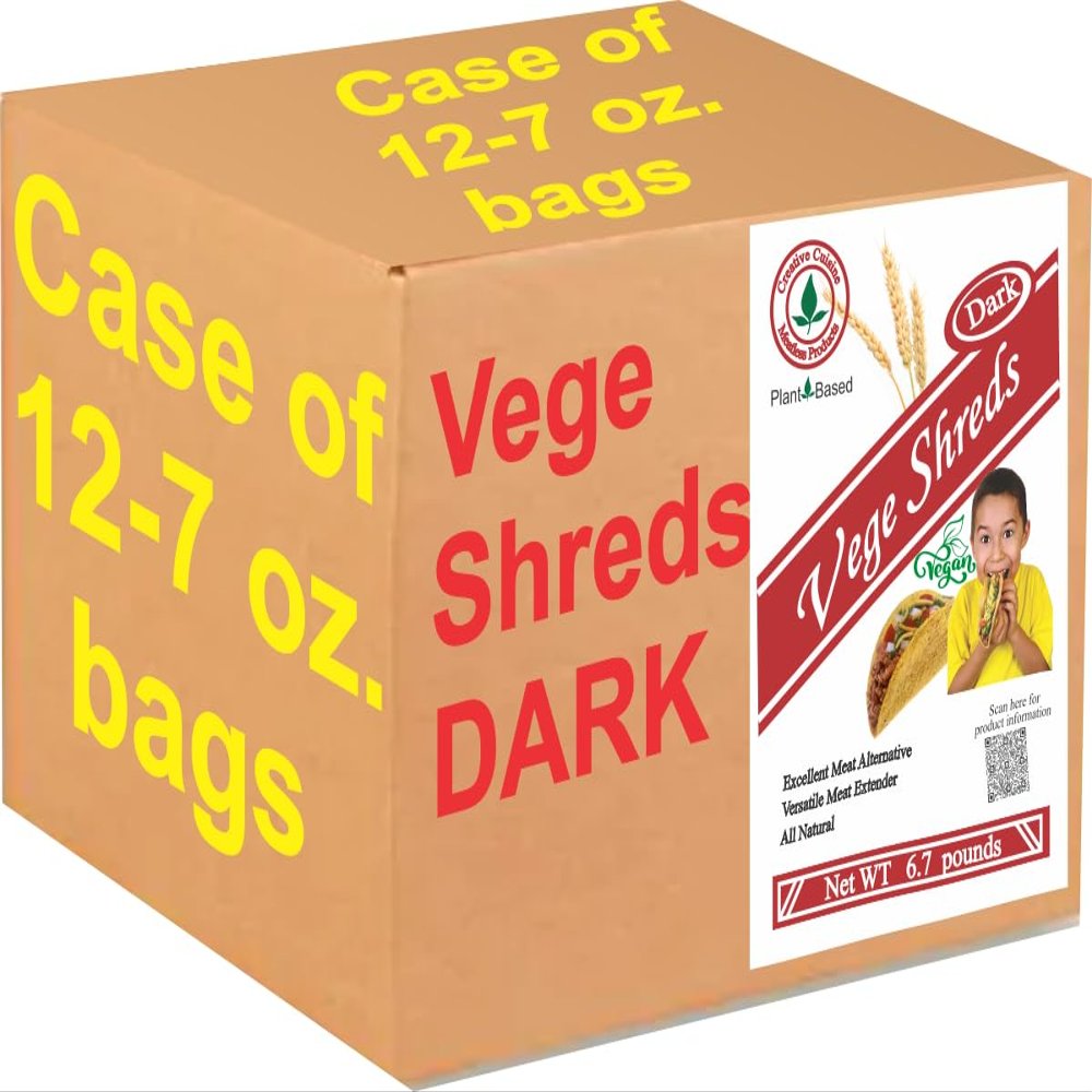 Vege Shreds Dark, Veggie Shreds, Veggie Meat(case of 12 - 7 ounce packages)