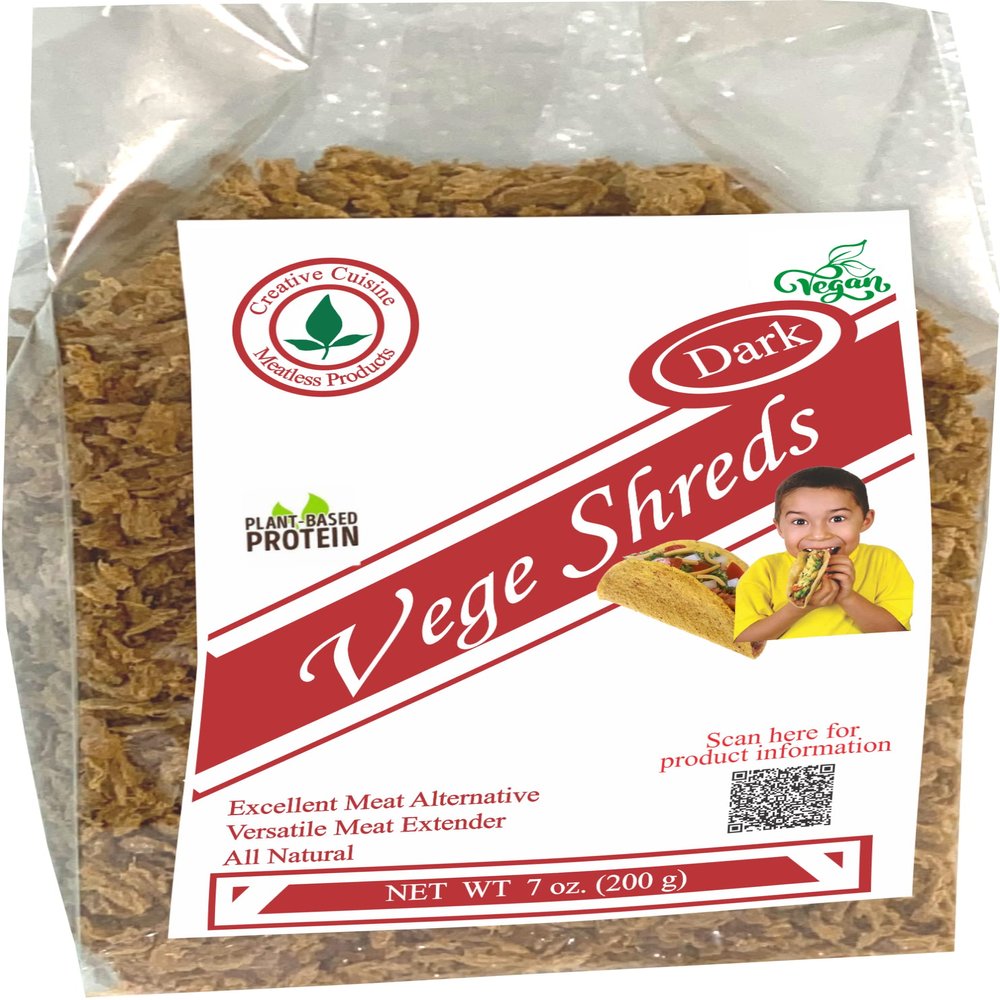 Vege Shreds Dark, Veggie Shreds, Veggie Meat (7 ounce package)