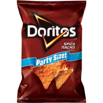 Frito Lay, Doritos, Tortilla Chips, 15.5oz Bag (Pack of 3) (Choose Flavors Below) (Spicy Nacho Party Size)