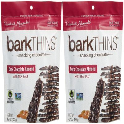 barkTHINS Snacking Chocolate - Dark Chocolate Almond w/ Sea Salt - 4.7 oz - 2 pk