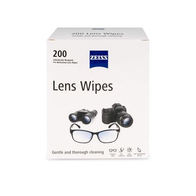 Zeiss Pre-Moistened Lens Cleaning Wipes, 6 x 5-Inches, 200 Count (Pack of 1)
