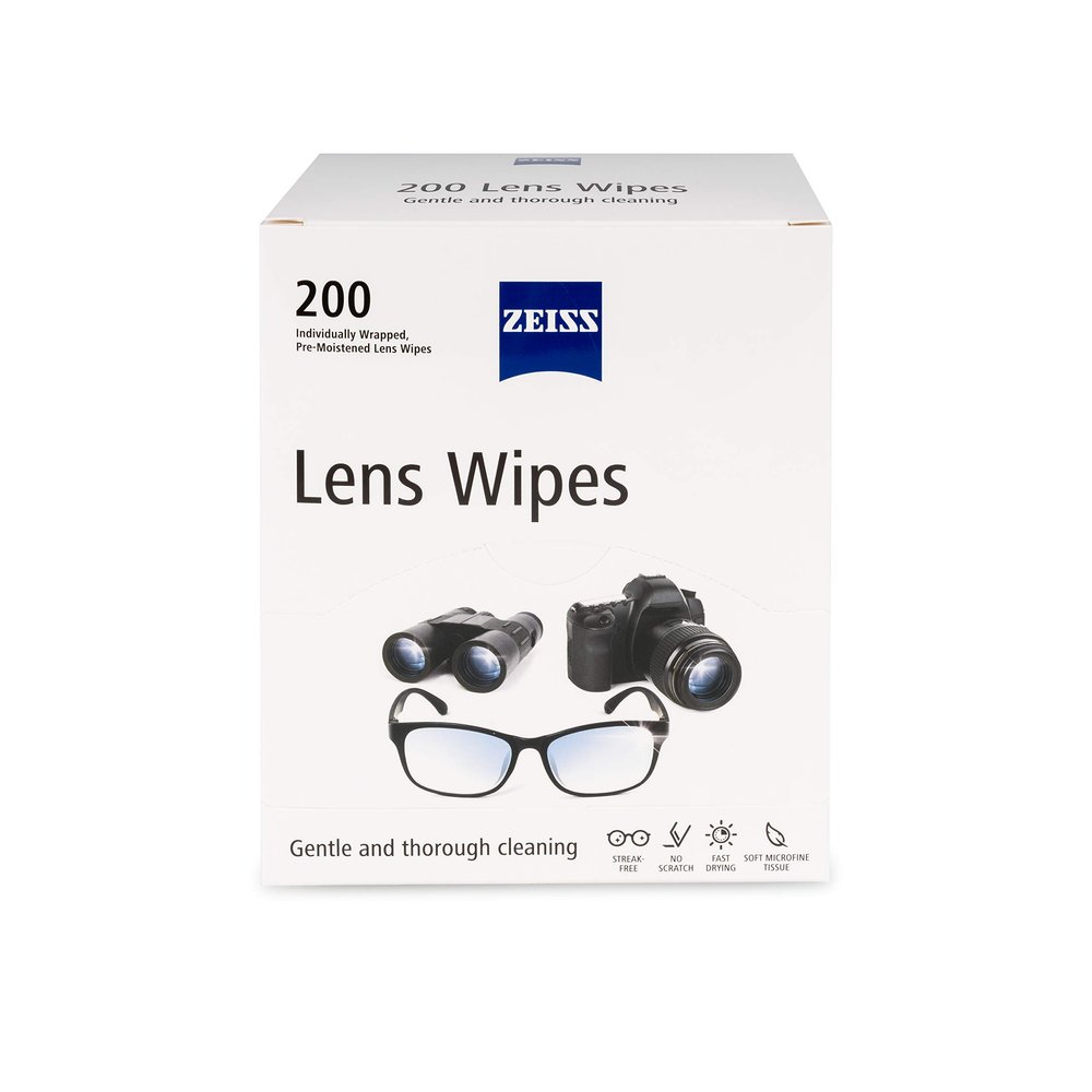 Zeiss Pre-Moistened Lens Cleaning Wipes, 6 x 5-Inches, 200 Count (Pack of 1)