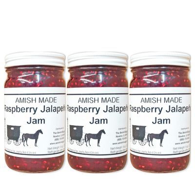 Amish Jam - 8 Oz Jar - Qty 3 (Raspberry Jalapeno)