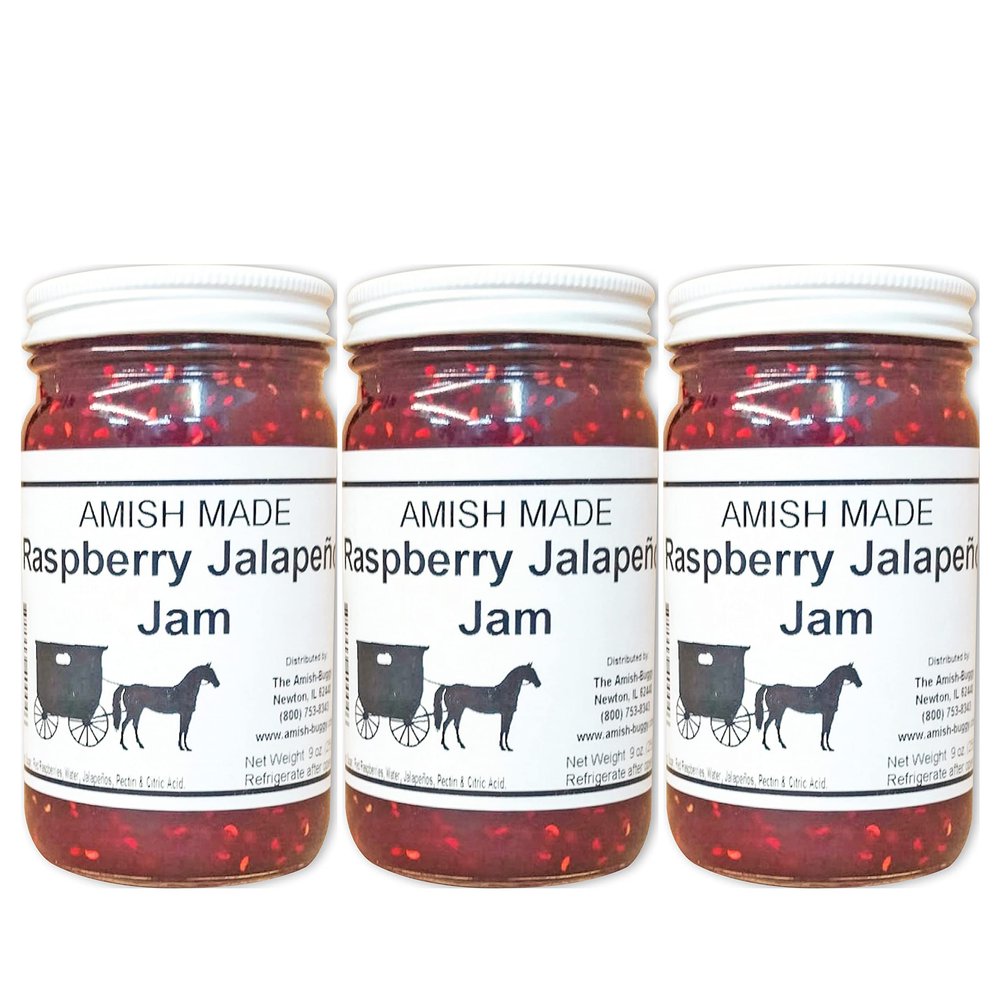 Amish Jam - 8 Oz Jar - Qty 3 (Raspberry Jalapeno)