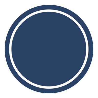 Andaz Press Circle Labels, Solid, Blank, Navy Blue, 40-Pack