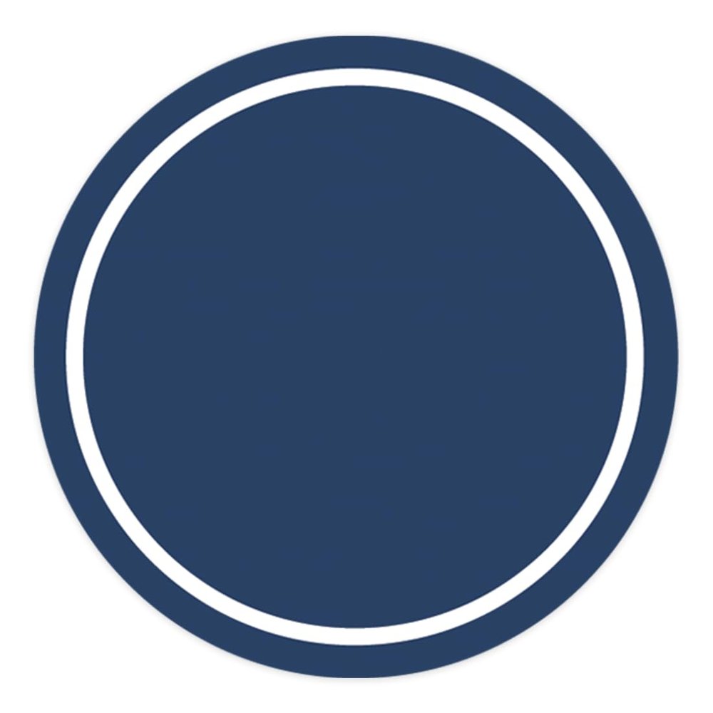 Andaz Press Circle Labels, Solid, Blank, Navy Blue, 40-Pack