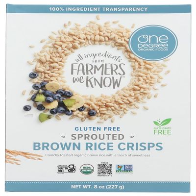 One Degree Organic Foods Sprouted Brown Rice Crisps Cereal(Pack of 2)