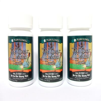 3 Pack of The Great Mender Teapills, Jin Gu Die Shang Wan, 3 X 200 Pills