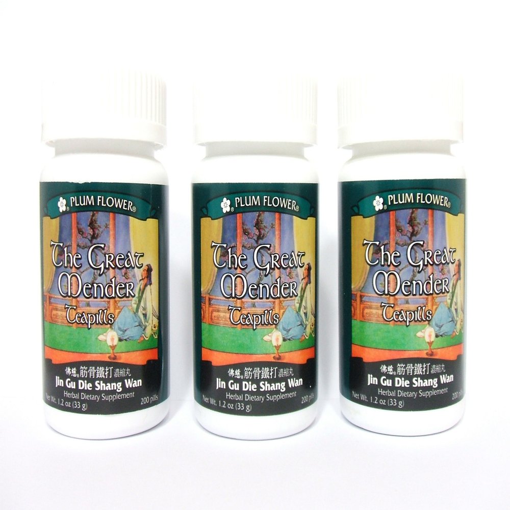 3 Pack of The Great Mender Teapills, Jin Gu Die Shang Wan, 3 X 200 Pills