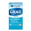 Colace Clear Stool Softener Soft Gel Capsules Constipation Relief 50mg Docusate Sodium Doctor Recommended 28ct view 1