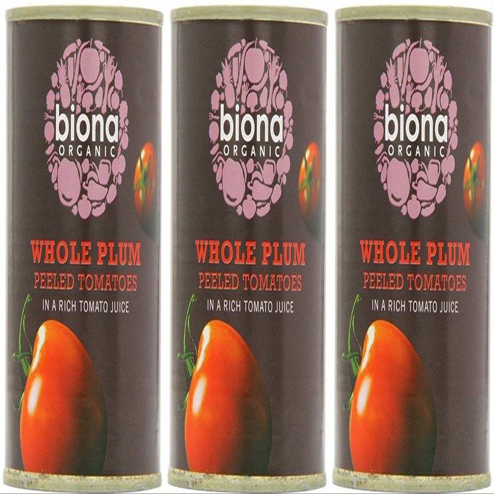 Biona Organic Whole Peeled Tomatoes 400g-3 Pack