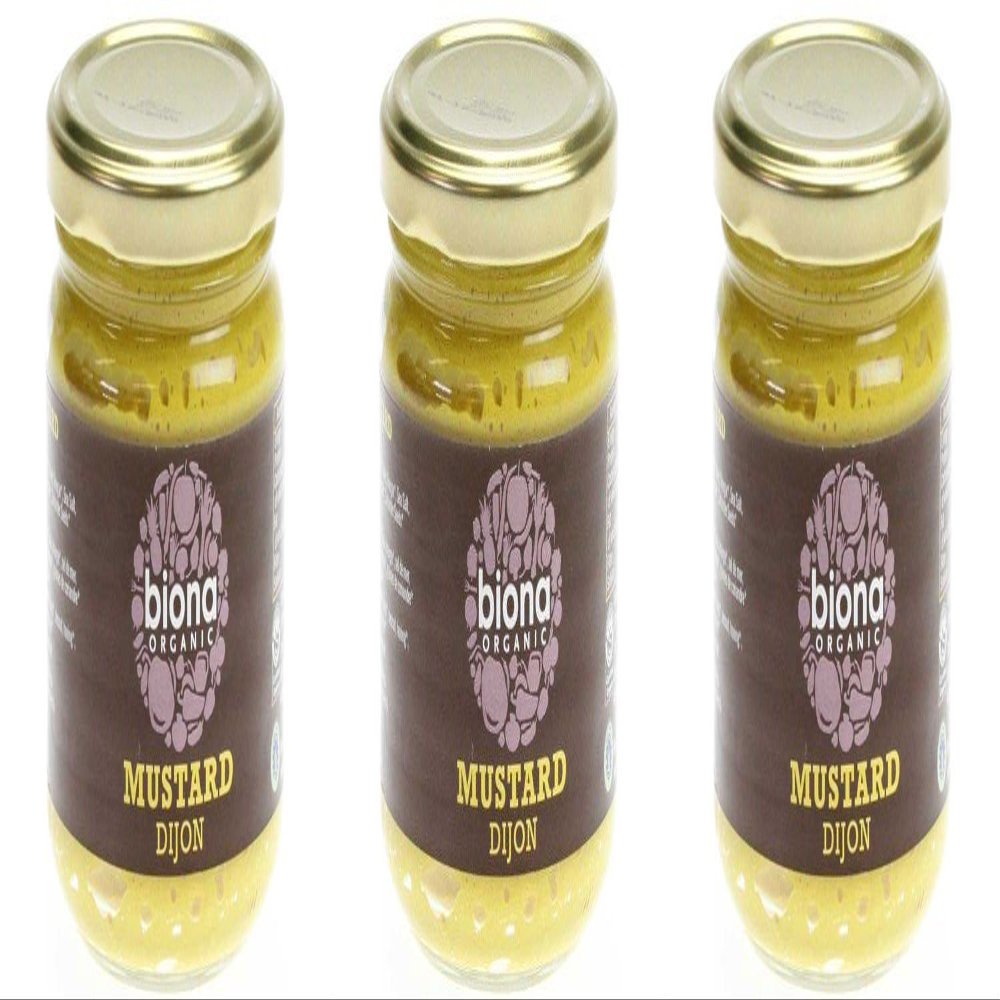 Biona Organic Dijon Mustard 200g-3 Pack