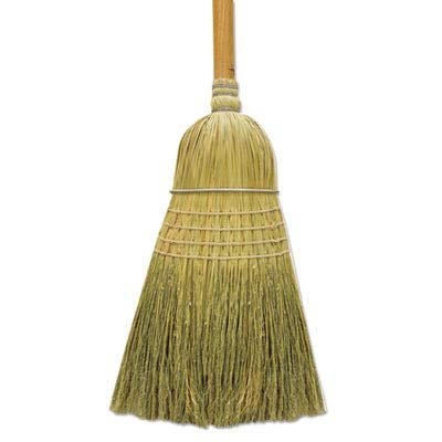 100% Corn Warehouse Brooms, 60", Black/Natural