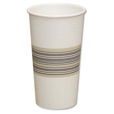 Boardwalk 20HOTCUP Paper Hot Cups, 20oz, Blue/tan, 25/bag, 20 Bags/carton