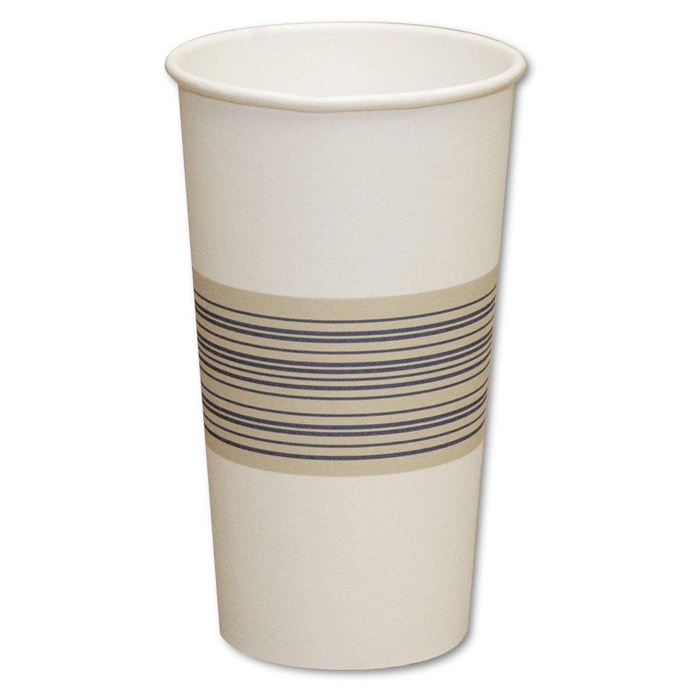 Boardwalk 20HOTCUP Paper Hot Cups, 20oz, Blue/tan, 25/bag, 20 Bags/carton